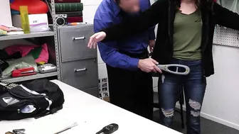 Brunette teen paid for felony with pussy