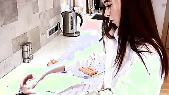 Thin teenie Nata Ocean is always thinking of ways to satisfy her gf Jared from making him breakfast inside bed