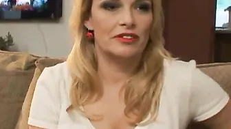Gigantic boobed cougar snatch licked and boned passionately until cum spills on her booty hole