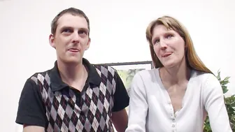 Real German couple make first threesome MMF at amateur casting