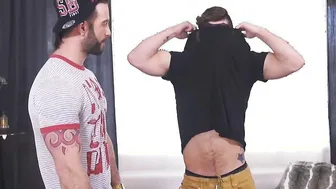 Interviewed porn video – Good looking hunk gets his cock jerked and sucked wildly