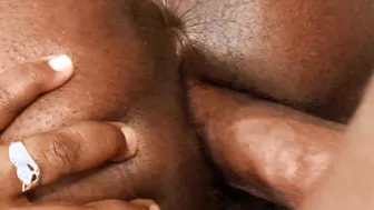 Huge booty black bbw wearing fishnet tights getting vagina drilled deep throat by ebony fella