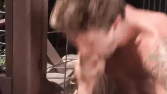 JJ sinks to his knees and expertly sucks on Wesleys big dick