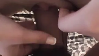 Big ass brunette Madeline bent over and banged on all fours