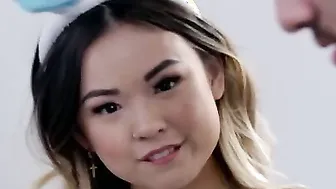 Lulu Chu has clothed as the hot Easter bunny while hiding eggs for her stepbrother
