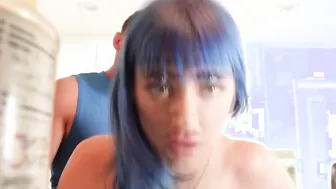 Angry TS and her boyfriend fuck her slut stepsisters pussy