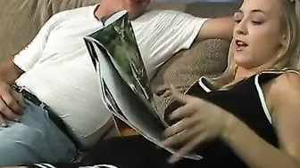 Blonde slender 18 year old wearing high heels getting cunt eaten and screwed rough