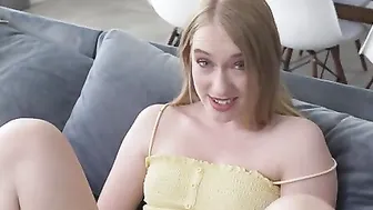 Kallie Taylor has no shame about where and when she masturbates. Right inside the living