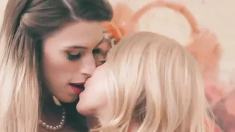 Blonde transsexual Casey Kisses fucks milf pussy doggystyle
