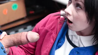 Pale skinned hot teen thief fucked hard