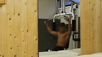 Crazy sex party and a ginger bimbo into the gym two scenes into one