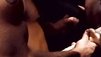 Black gay gets his ass stretched hard with a huge dildo