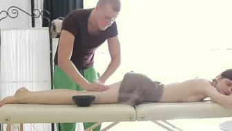 Anal on massage table