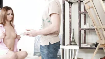 Artistic Ejaculation - Sex Artist Paints His Model With Hot Loads