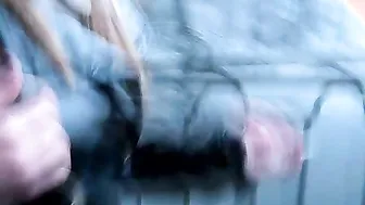 Latex coat is a sign - she wants to fuck hard