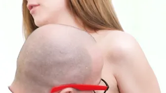 Perky teen takes a cum shower
