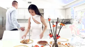 Jade kush loves creampies during thanksgiving