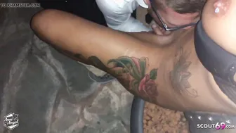 Stranger Lick German Party cunt with mouth Outdoor directly into the Club