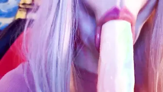 Awesome long lips 18 blows rough penis inside close-up