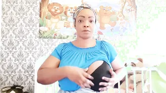 Nigerian MILF shows how to strokes and milk her big