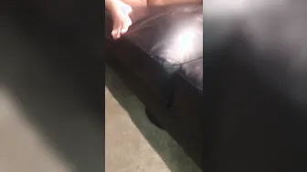 Married Next Door Wearing G-String and Dress Smoking Blunt with Legs Open Part