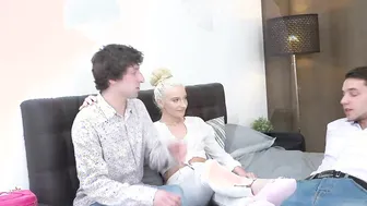 Hubby watches young wife fuck