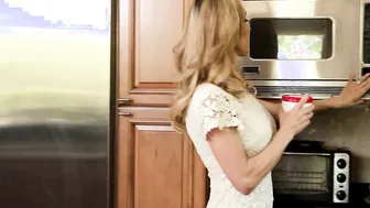Caring stepmom riding stepdaughters face