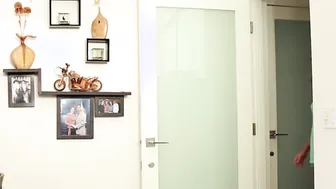 Naughty stepmom feasts on blond pussy and scissoring