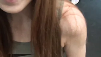 Ginger teen beauty plowed in gym while cuckold jock watches