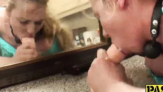 Slutty blonde wife Ivey Passion nailed hard in the kitchen