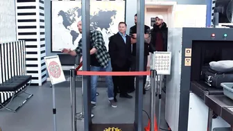 Airport security gangbang with passenger