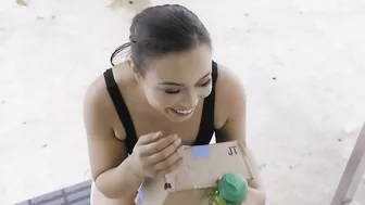 Delivery Man porn video – Interracial Dick Down From The Delivery Man