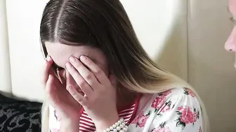 Babes - Hot Blonde Teen Gives Her Older Stepbrother A Surprise Fuck