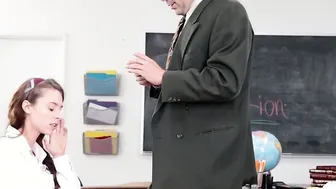 Detained Teacher's Pet - college girl Gets A Lesson In Anal