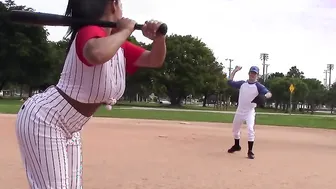 Busty Baseball Babe