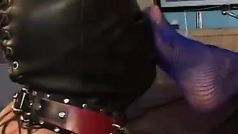 Blonde fem dom trampling her sub and getting banged deep throat