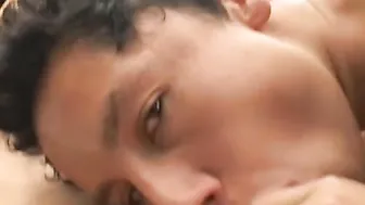 Skinny amateur twinks have an outdoor cock sucking session