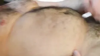 Hardcore raw fucking in threesome with cute horny bears
