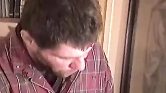 Mature hairy dude Sam solo plays before a nice cock sucking