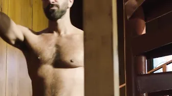 Handsome stud Adam Ramzi ties up Troye Jacobs to bounce on his big dick