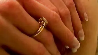 Unshaved red haired bitch boned on her bed