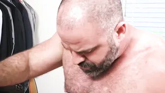 Hairy and hunky stepdad barebacks his twink stepson