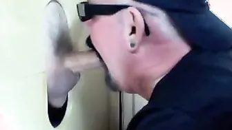 Hot fan getting the best suck of his life in this gloryhole