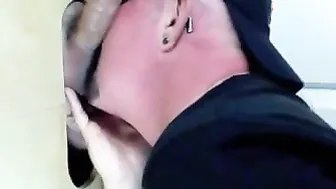 Hot fan getting the best suck of his life in this gloryhole