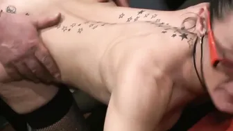 Kinky bukkake whores sucking and fucking lots of cocks
