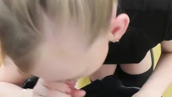 Tight young minx blows before closeup penetration