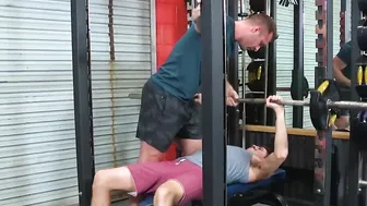 Mustache jock ass plowed by hunky gym buddy