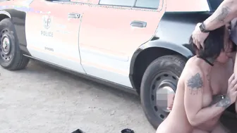 Teenage chicks exchange their pussy for freedom with cop