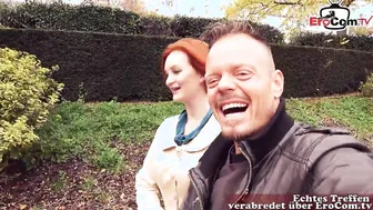 First Date porn video – Bushy red head long titted mom meet and boned EroCom Date