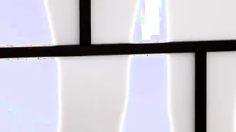 Juicy bae Alaina Kristar loving a leisurely strip tease behind the semi-transparent room divider offering a tasty silhouette for her